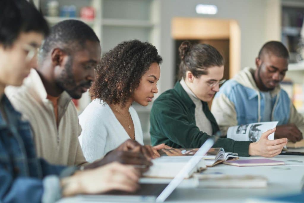 students celebrating scholarship success